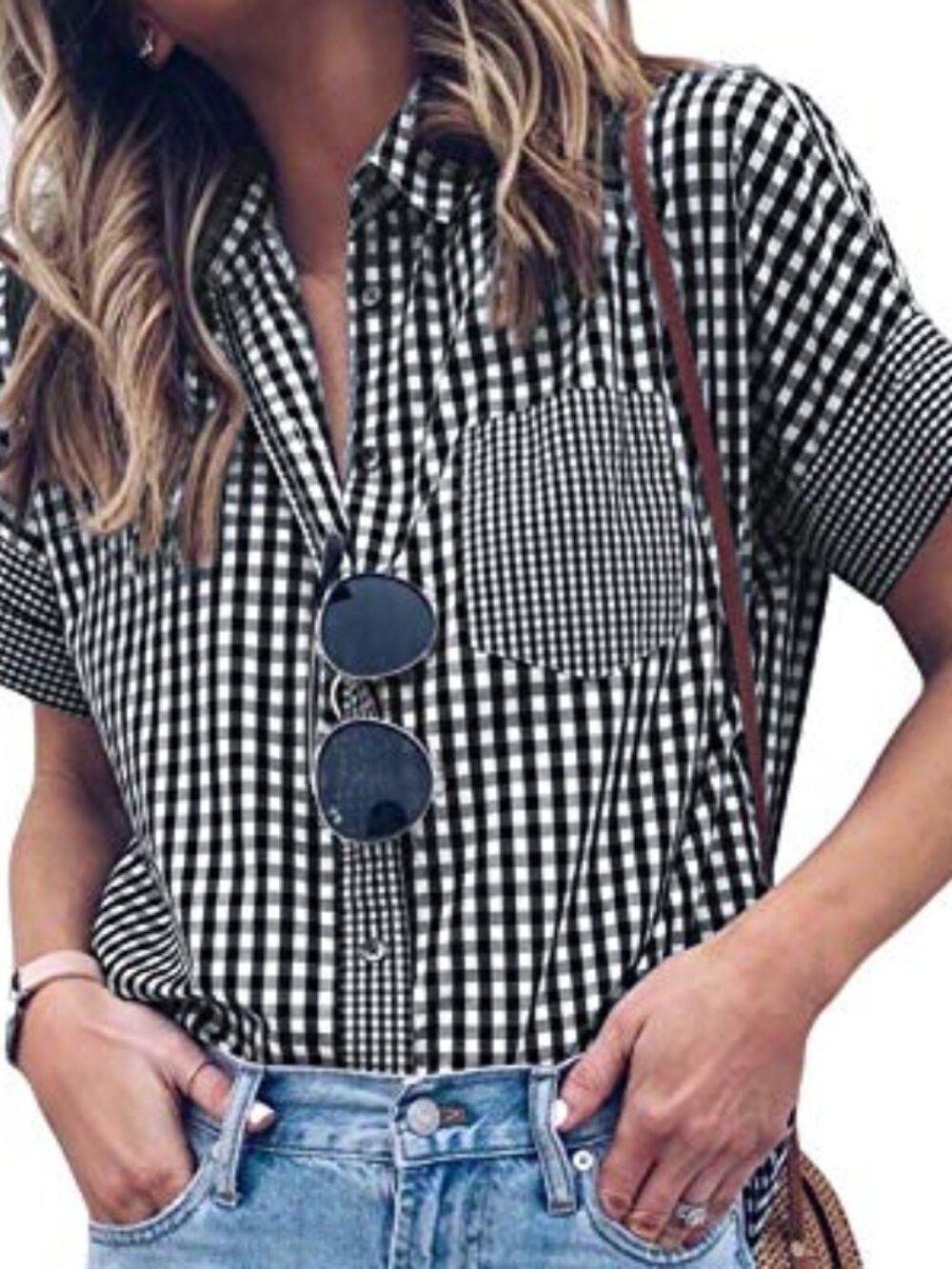 Black and White Checkered Play Shirt